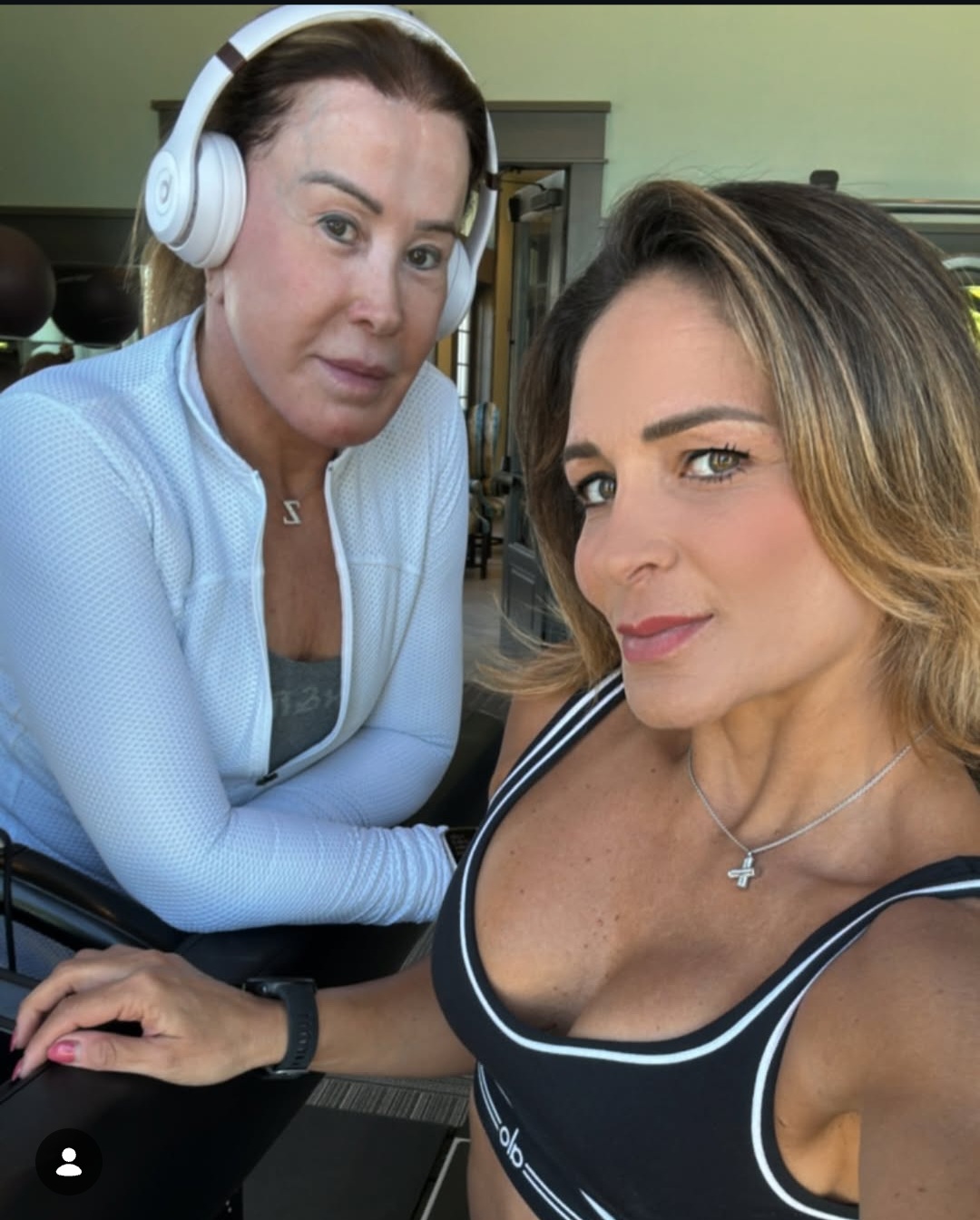 Juliana training with a client